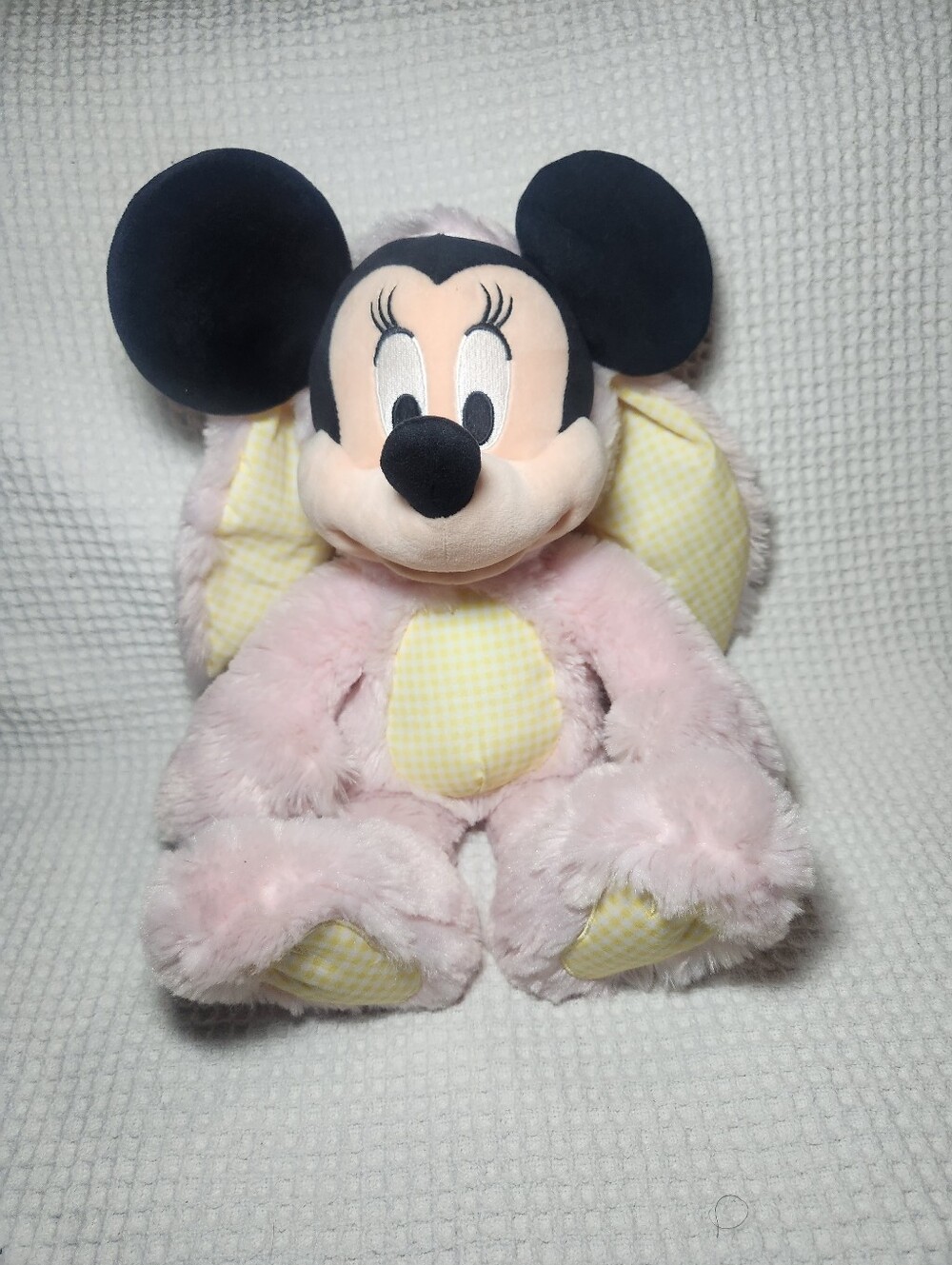 Disney Store Minnie Mouse plush dressed in a pink Easter Bunny Outfit Authentic